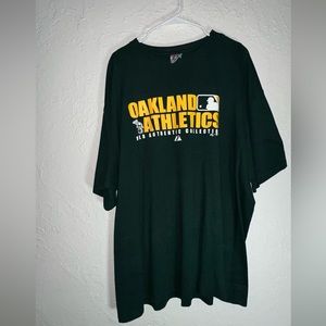 Oakland athletics MLB Authentic Collection Size 2x Dark Green